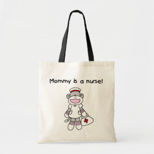 Sock Monkey Mummy Nurse T-shirts and Gifts Tote Bag