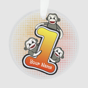 Sock Monkey  Number 1  Ornament