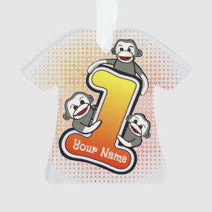 Sock Monkey  Number 1  Ornament