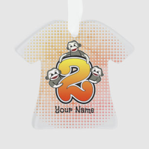 Sock Monkey  Number 2 Ornament