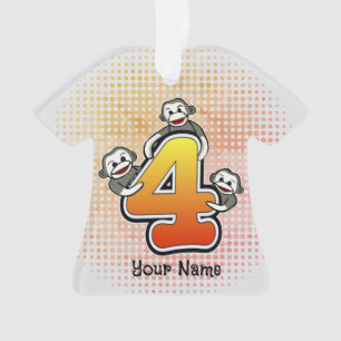 Sock Monkey  Number 4 Ornament