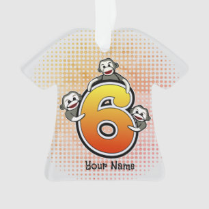 Sock Monkey  Number 6 Ornament