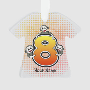 Sock Monkey  Number 8 Ornament