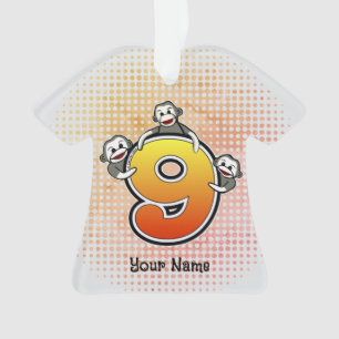 Sock Monkey  Number 9 Ornament