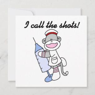 Sock Monkey Nurse I Call the Shots Gifts