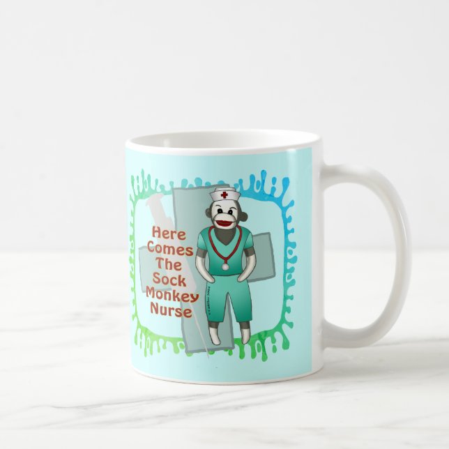 Sock Monkey Nurse  Mug (Right)