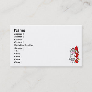 Sock Monkey Nurse T-shirts and Gifts Business Card