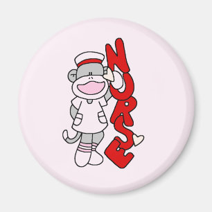 Sock Monkey Nurse T-shirts and Gifts Magnet