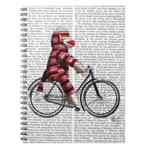 Sock Monkey on Bicycle Notebook