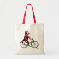 Sock Monkey on Bicycle