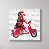 Sock Monkey on Moped