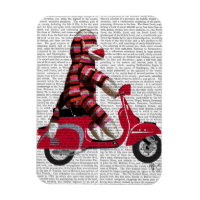 Sock Monkey on Moped