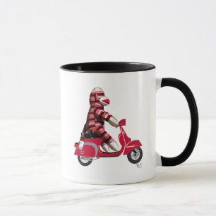 Sock Monkey on Moped Mug