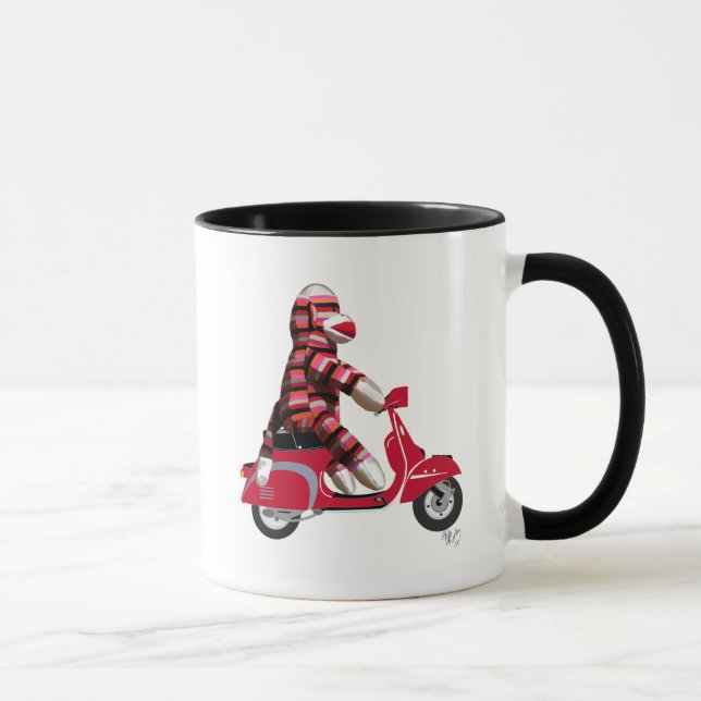 Sock Monkey on Moped Mug (Right)