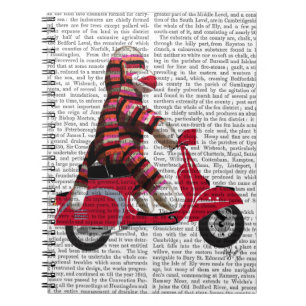 Sock Monkey on Moped Notebook