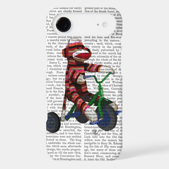 Sock Monkey on Tricycle Case-Mate iPhone Case (Back)
