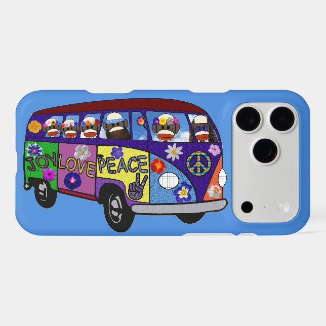 Sock Monkey Peace Bus  (Back (Horizontal))