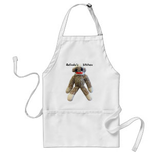 Sock Monkey Personalised Standard Apron