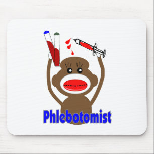Sock Monkey Phlebotomist Gifts--Adorable Mouse Mat