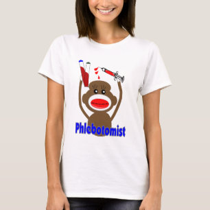 Sock Monkey Phlebotomist Gifts--Adorable T-Shirt