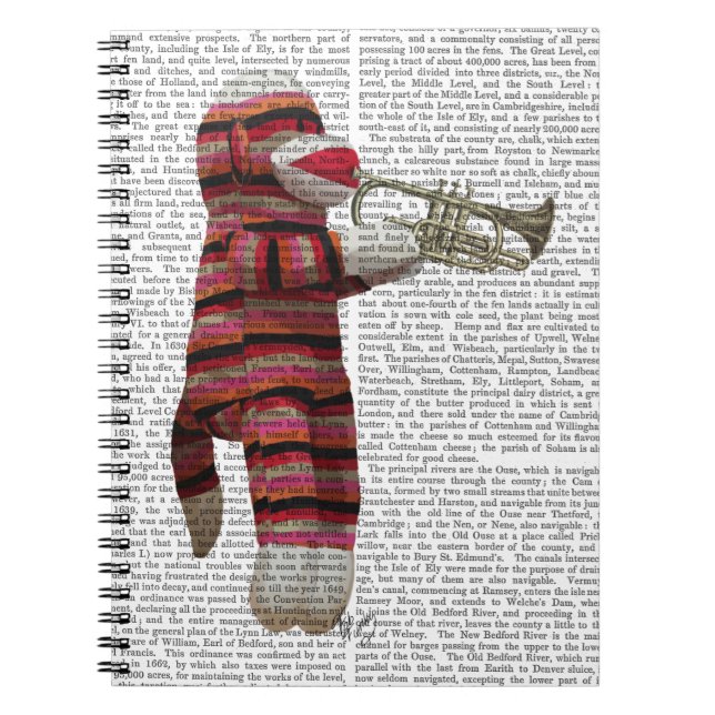 Sock Monkey Playing Trumpet Notebook (Front)