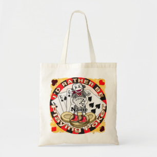 Sock Monkey poker Tote Bag