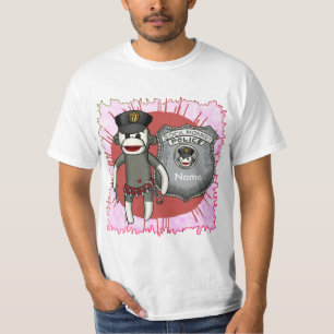 Sock Monkey Police  t-shirt