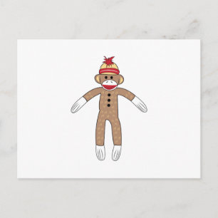 Sock Monkey Postcard