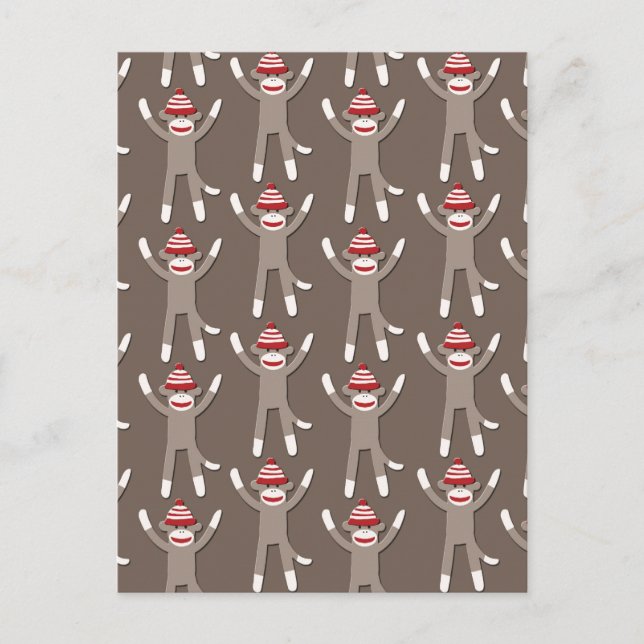Sock Monkey Print Postcard (Front)