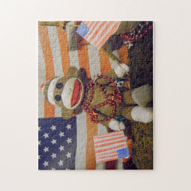 Sock monkey puzzle (Vertical)