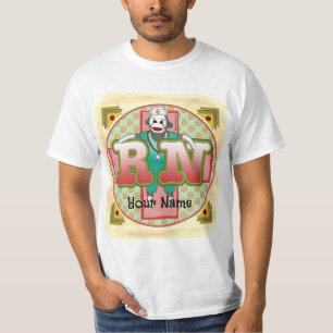 Sock Monkey RN Nurse   T-Shirt
