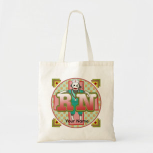 Sock Monkey RN Nurse Tote Bag