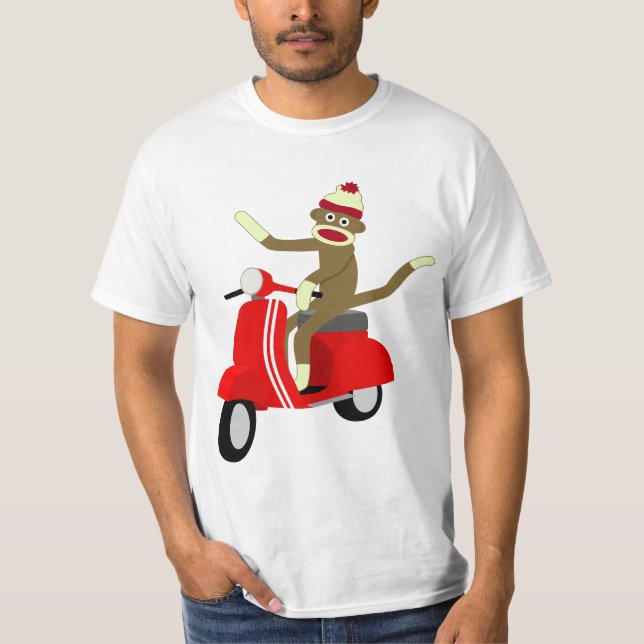 Sock Monkey Scooter T-Shirt (Front)
