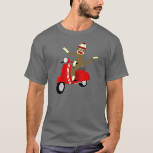 Sock Monkey Scooter T-Shirt