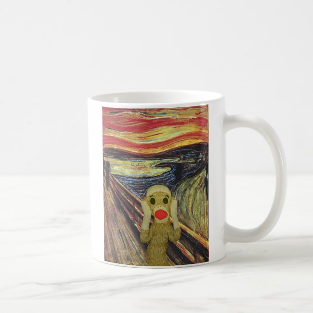 Sock Monkey Scream mug (Right)