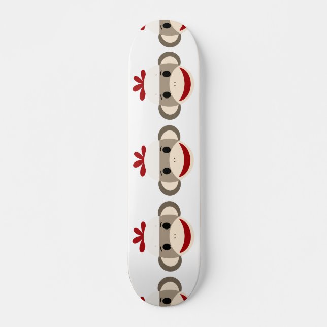 Sock Monkey Skateboard Deck (Front)