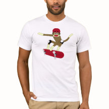Sock Monkey Skateboarder