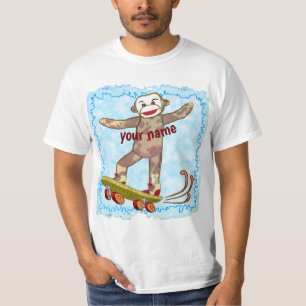 Sock Monkey Skater t-shirt
