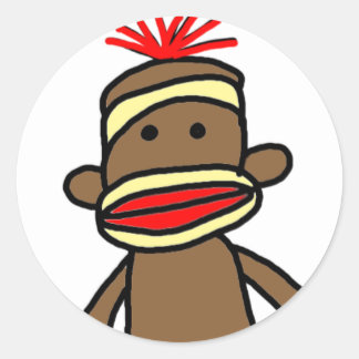 Sock Monkey Sticker