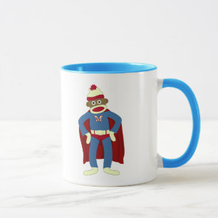 Sock Monkey Superhero Mug