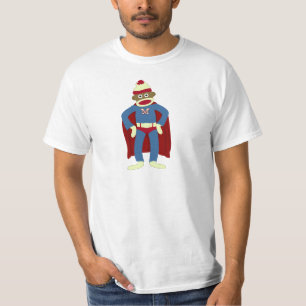 Sock Monkey Superhero T-Shirt