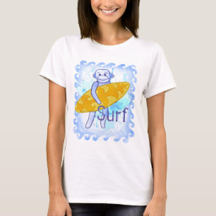 Sock Monkey Surfer  T-Shirt 