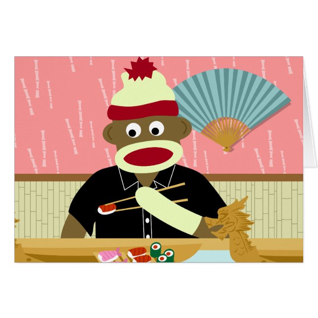 Sock Monkey Sushi (Front Horizontal)