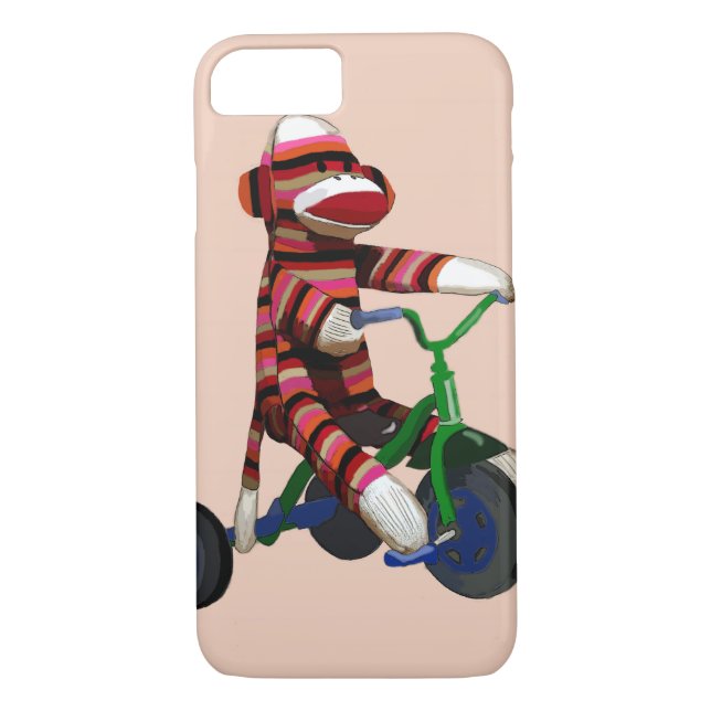 Sock Monkey Tricycle Case-Mate iPhone Case (Back)
