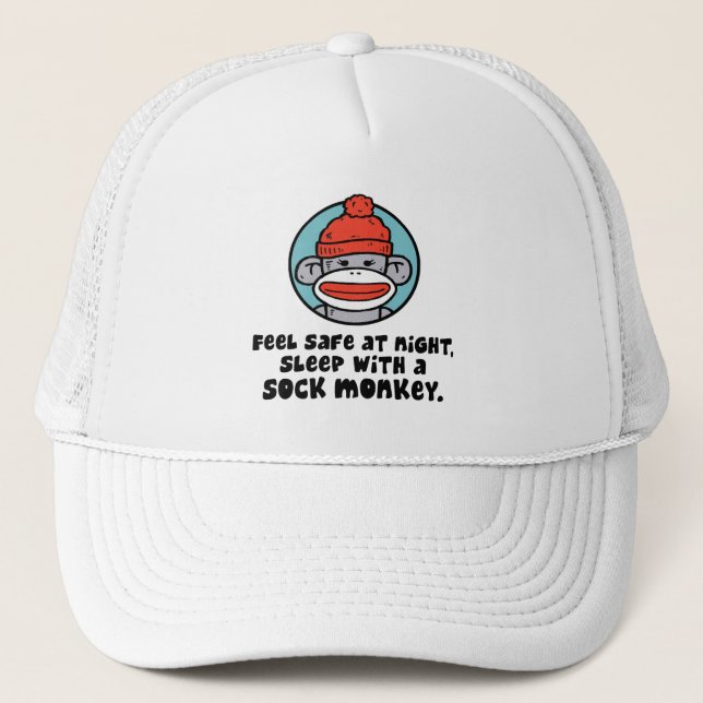 Sock Monkey Trucker Hat (Front)