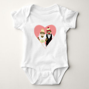 Sock Monkey Wedding Baby Bodysuit