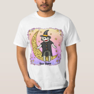 Sock Monkey Witch  T-Shirt
