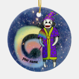 Sock Monkey Wizard  ornament