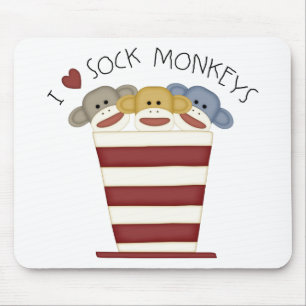 Sock Monkeys Mouse Mat