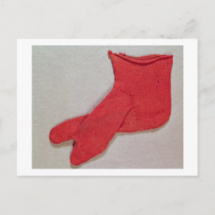 Sock, one of a pair from Egypt, Egypto-Roman perio Postcard
